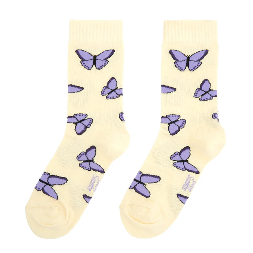 Purple Butterfly Socks