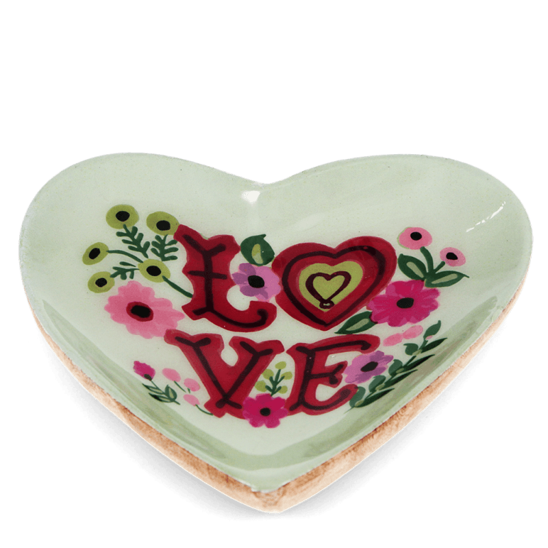 Wooden Heart-Shaped Trinket Dish | Love