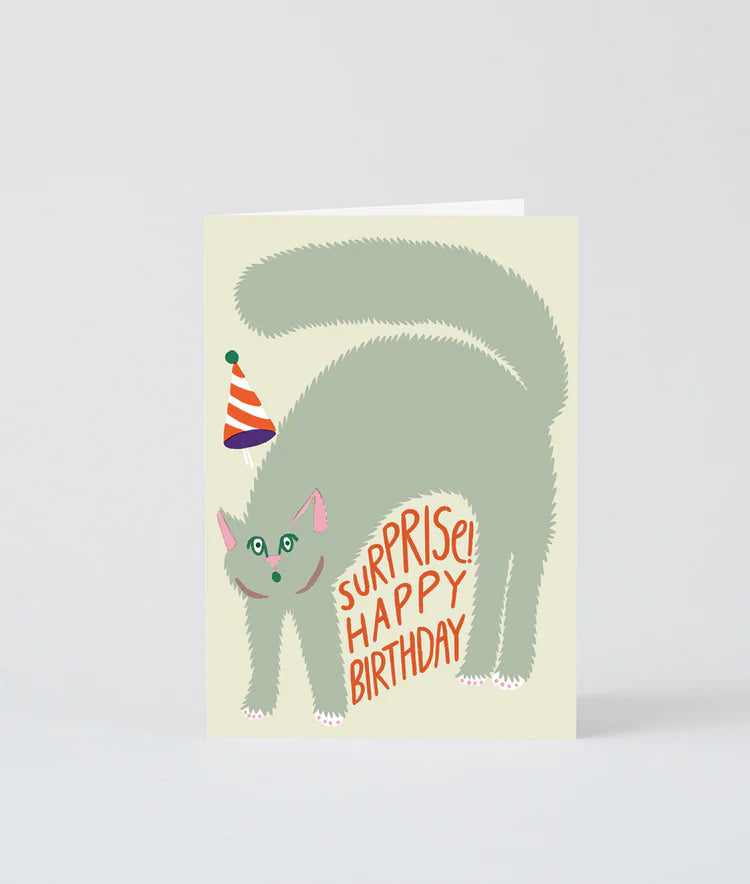 "Surprise! Happy Birthday" Greeting Card