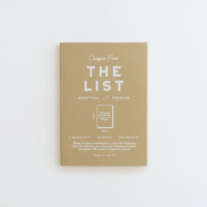 The List Shopping Planner Note Pad