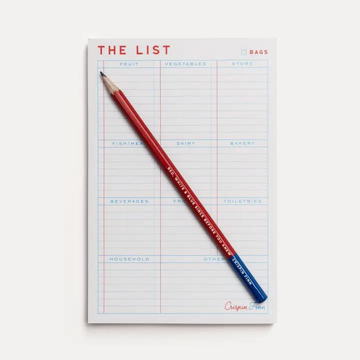 The List Shopping Planner Note Pad