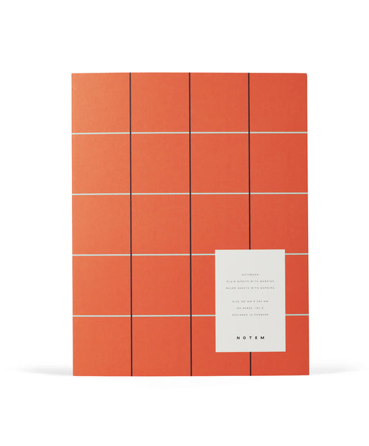 Uma Notebook - Large Flatlay - Orange Check