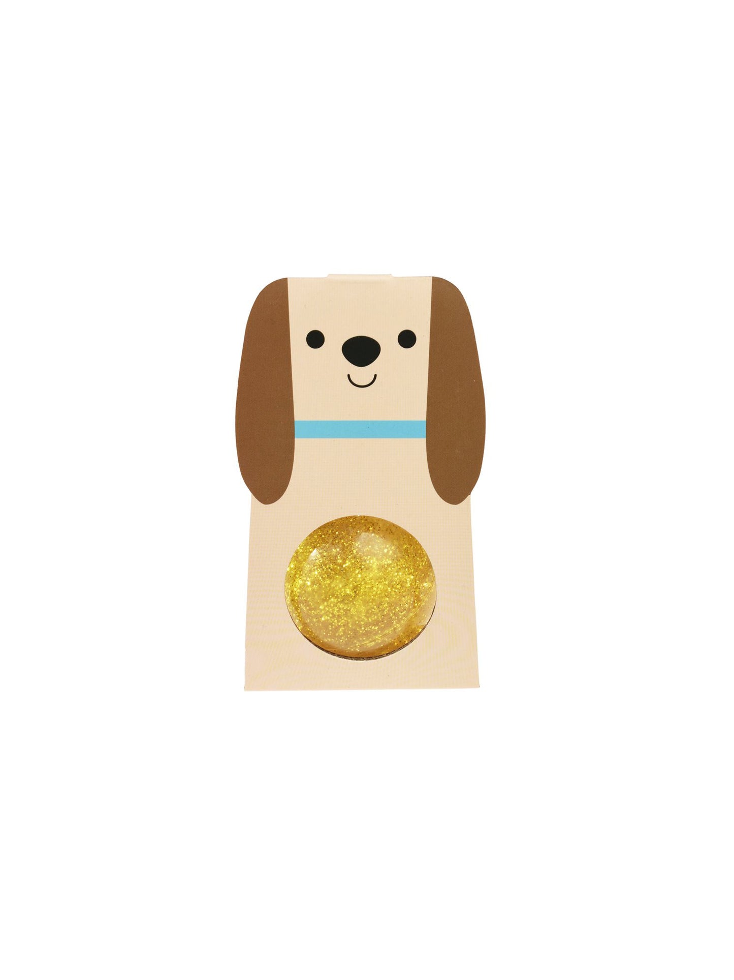 Dog Bouncy Ball Gold Glitter