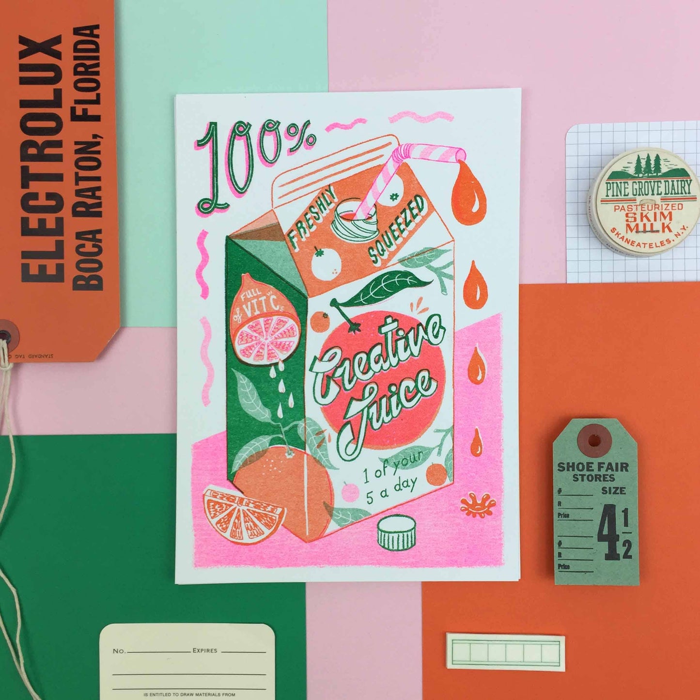 Creative Juice Risograph Print