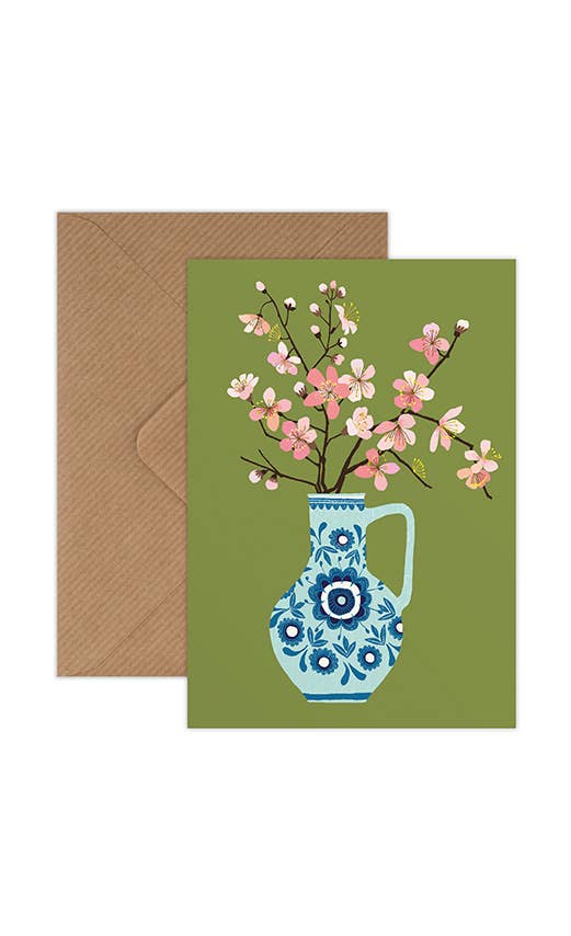 Cherry Blossom Greetings Card