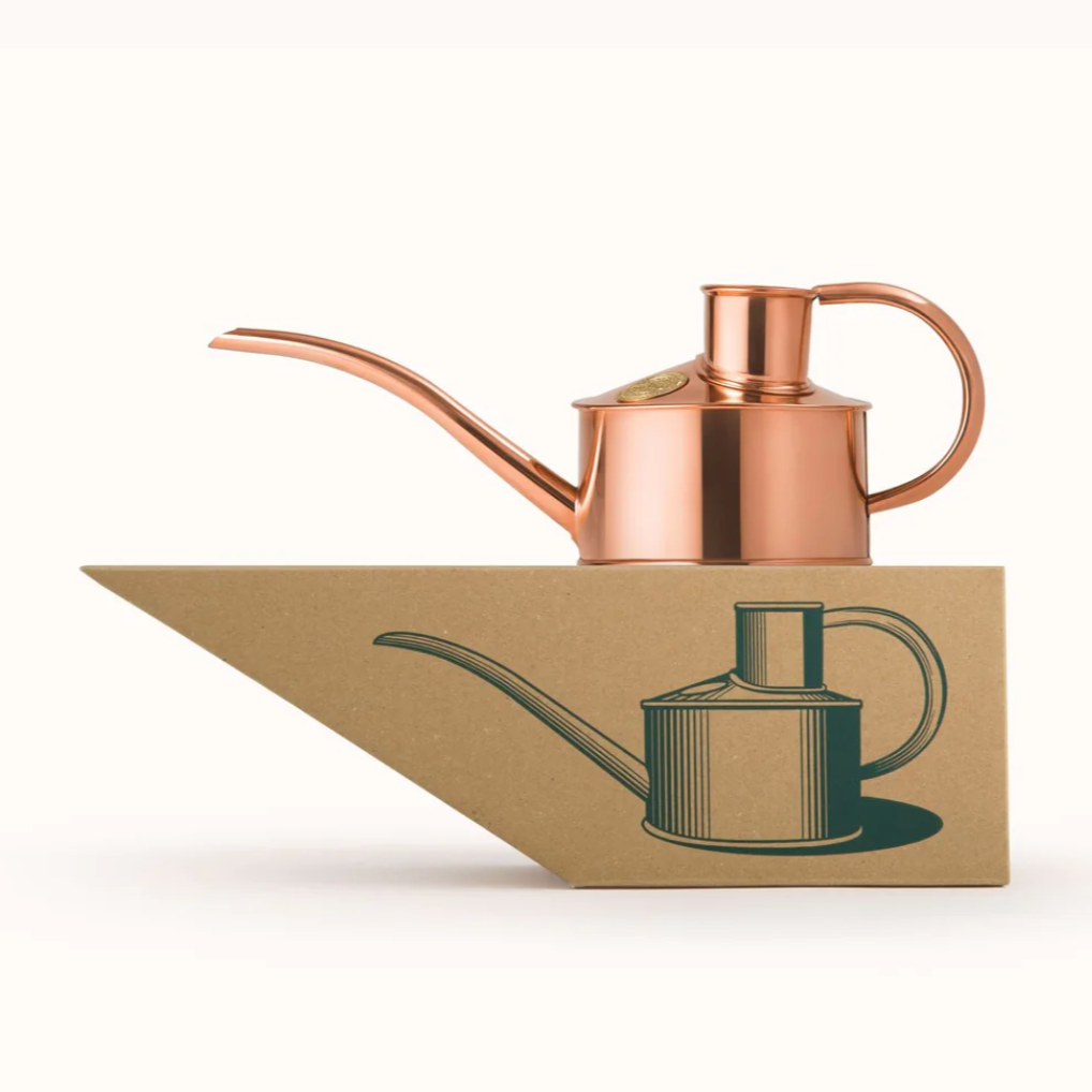 The Every Space 1 pint hand-polished Fazeley Flow Copper Pot Waterer watering can with non drip spout by Haws